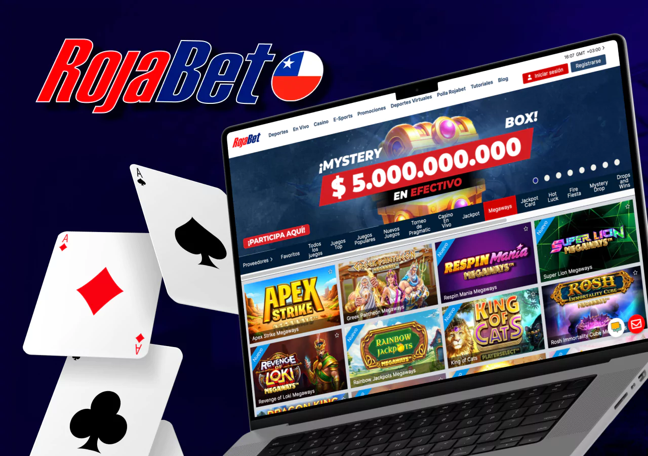 Categorías de juegos disponibles en la plataforma de casino Rojabet